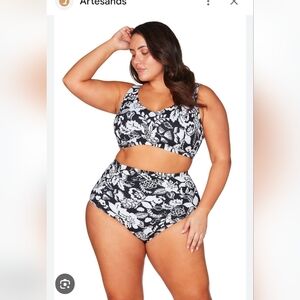Artesands Cantata Forte Raphael Floral Two Pieces Swimsuit Set Size 14/18